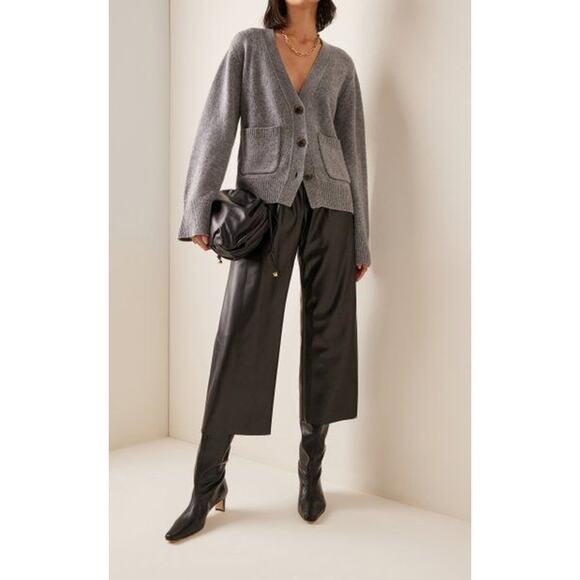 Lisa Yang Danni Cardigan Sweater 100% Cashmere Heathered Grey Size 1 Small Med - Picture 3 of 16